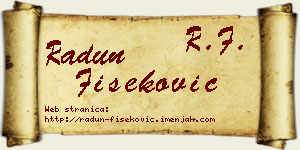 Radun Fišeković vizit kartica
